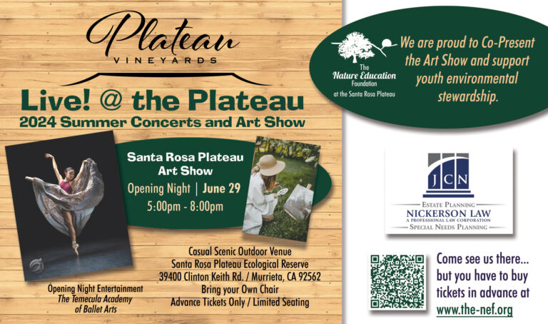 Nickerson Law is proud to sponsor the Santa Rosa Plateau Art Show.