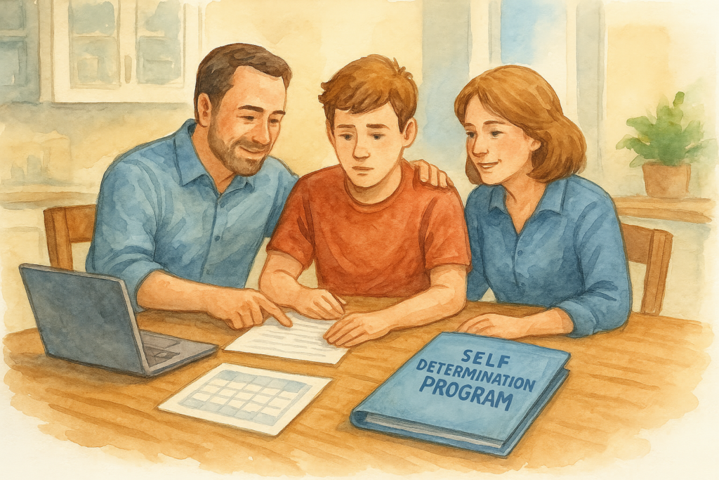 Family planning California Self-Determination Program at home for child with special needs